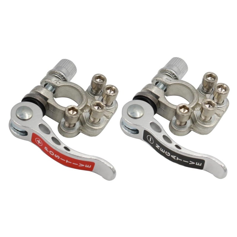 1 Pair Quick Release Car Battery Terminal Connector Clamp Easy Install Fit For Sae Jis Type - Image 2