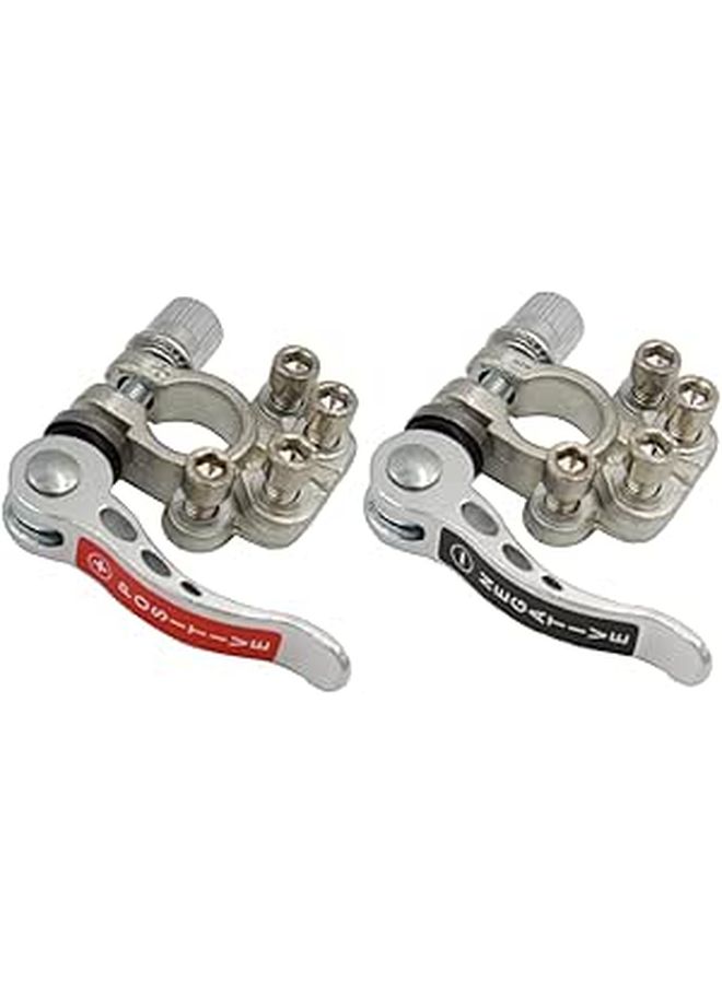 1 Pair Quick Release Car Battery Terminal Connector Clamp Easy Install Fit For Sae Jis Type - Image 1