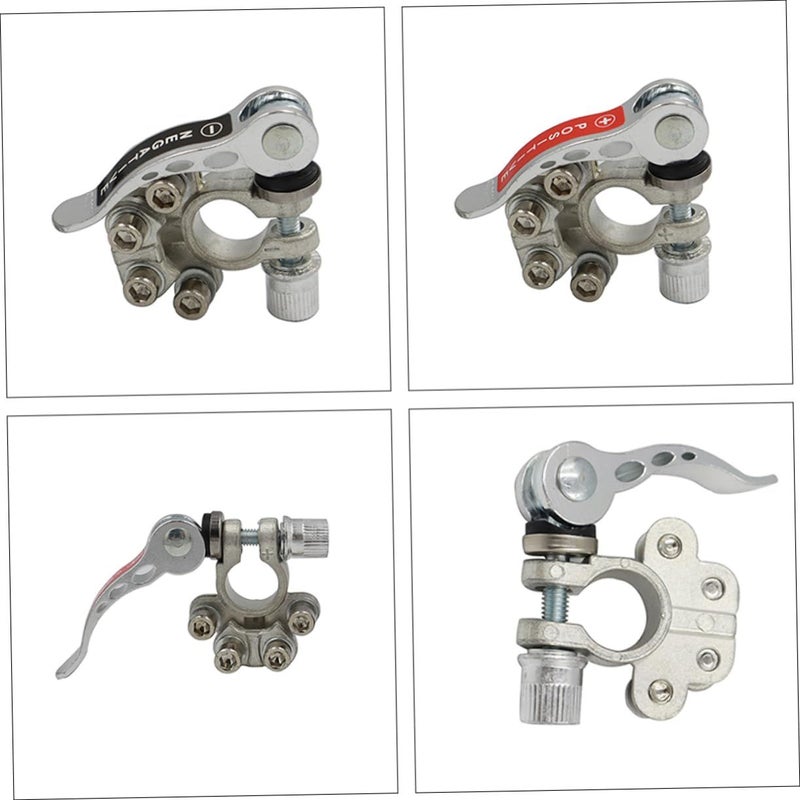 1 Pair Quick Release Car Battery Terminal Connector Clamp Easy Install Fit For Sae Jis Type - Image 5