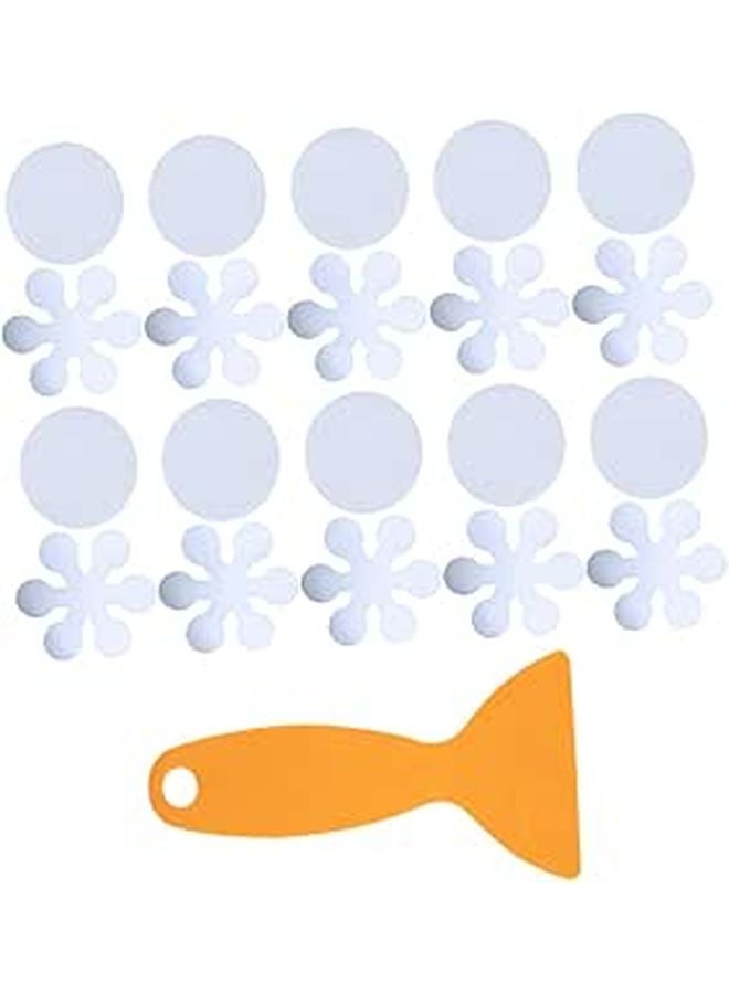 PEVA Non Slip Bath Stickers 12 Piece Set for Shower Bathtub and Stairs Safety - Image 1