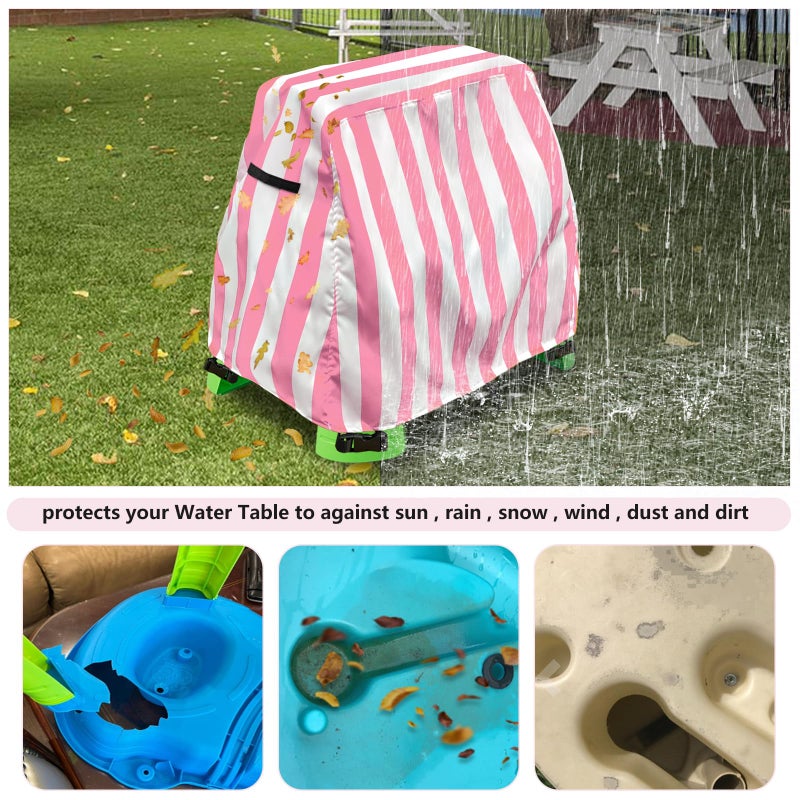 Aacabo Kids Water Table Cover Fit Rain Showers Splash Pond Water Table,Waterproof Dust Proof Anti-UV Outdoor Toys Cover-Cover only - Image 2