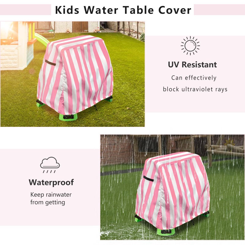 Aacabo Kids Water Table Cover Fit Rain Showers Splash Pond Water Table,Waterproof Dust Proof Anti-UV Outdoor Toys Cover-Cover only - Image 5