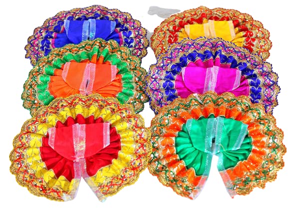 eSplanade Ladoo Gopal Poshak Dress Bhagwaan Ki Poshaak Dev Vastra Set of 6 for Size 0 SmallMedium Size Laddu Gopal Idols 0 - Image 4