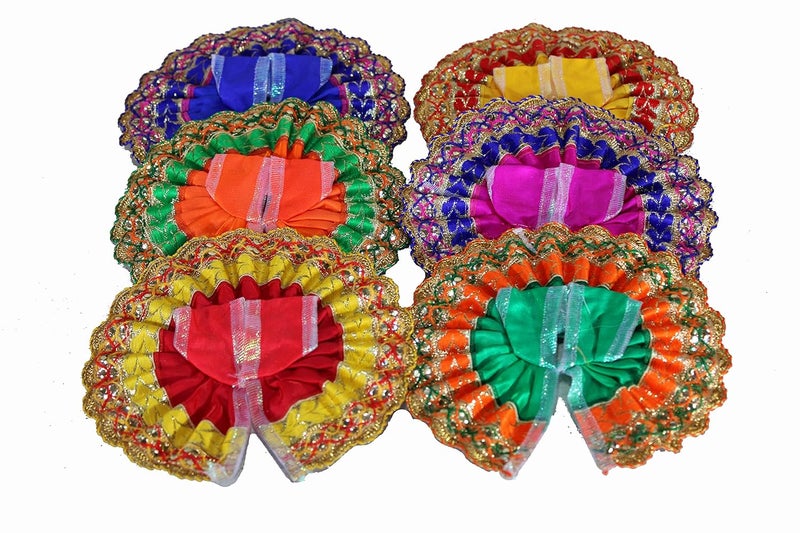 eSplanade Ladoo Gopal Poshak Dress Bhagwaan Ki Poshaak Dev Vastra Set of 6 for Size 0 SmallMedium Size Laddu Gopal Idols 0 - Image 1