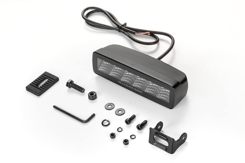 Hella 1FB 358 176-201 LED Headlight - Black Magic Mini Lightbar 6.2 Inches - 12/24 V - Mounting - Cable: 800 mm - Connector: Open Cable Ends - Image 2