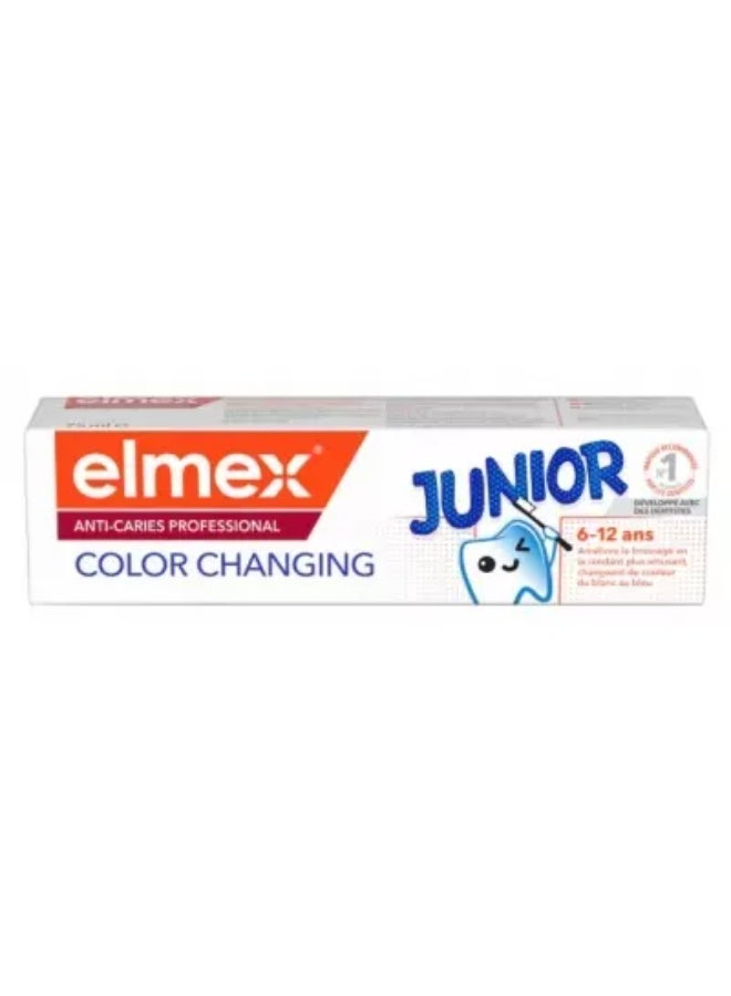 Junior Anti-Cavity Professional Color Changing Toothpaste 75 ml