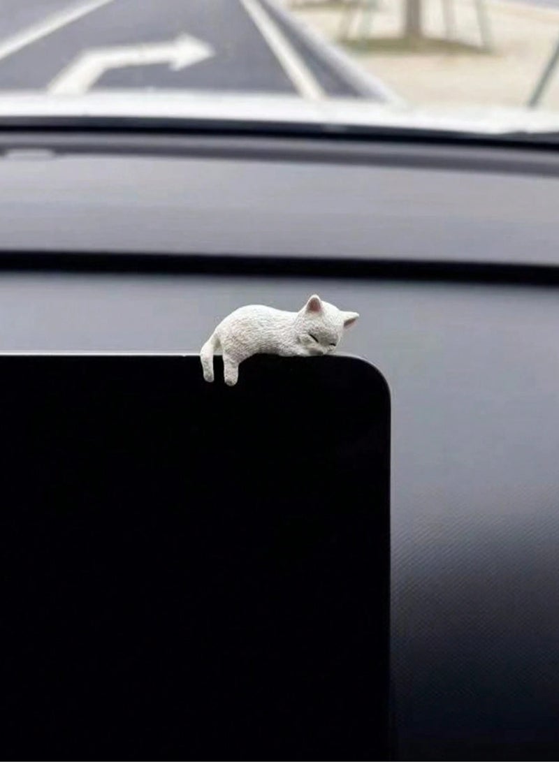Car Decoration Set with Cute Cat Design – A set of 4 adorable cat figures that add a playful touch to your car interior décor. - Image 4