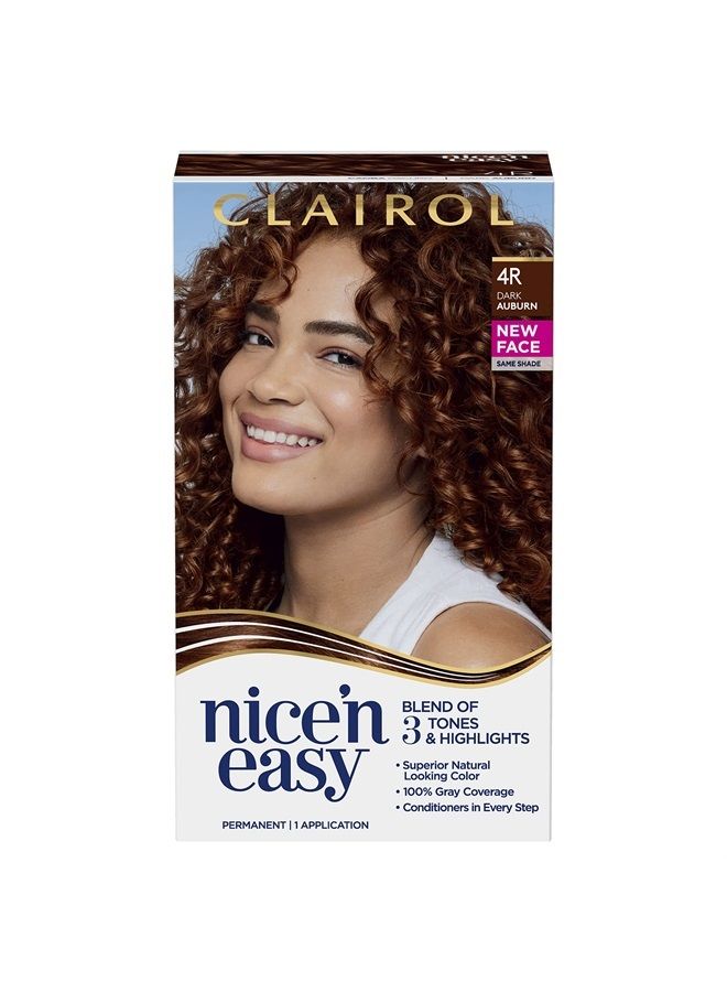 CLAIROL صبغة شعر دائمة نيسن إيزي، 4R لون كستنائي داكن، عبوة من 1 - Image 1
