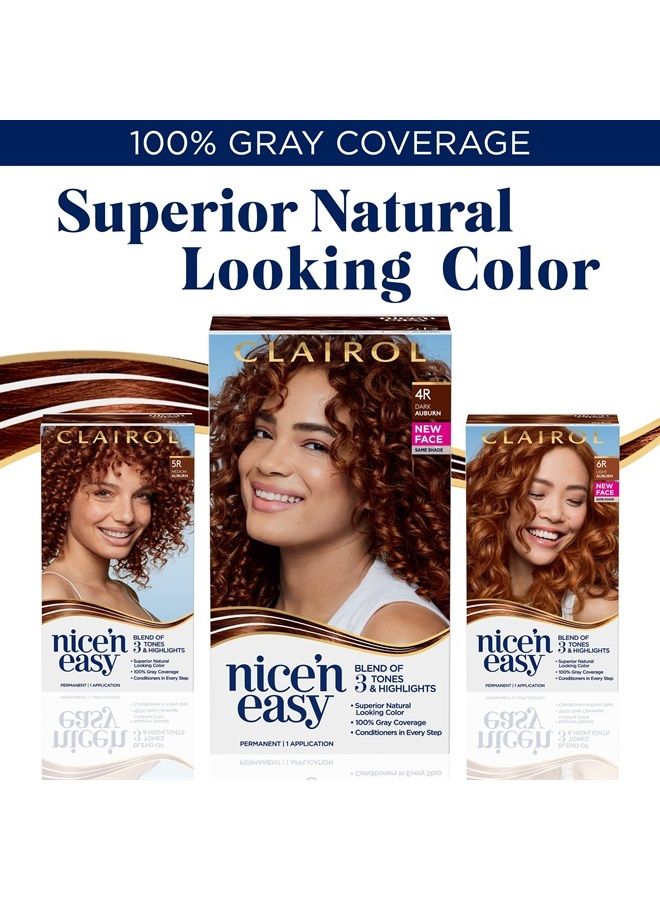 CLAIROL صبغة شعر دائمة نيسن إيزي، 4R لون كستنائي داكن، عبوة من 1 - Image 3