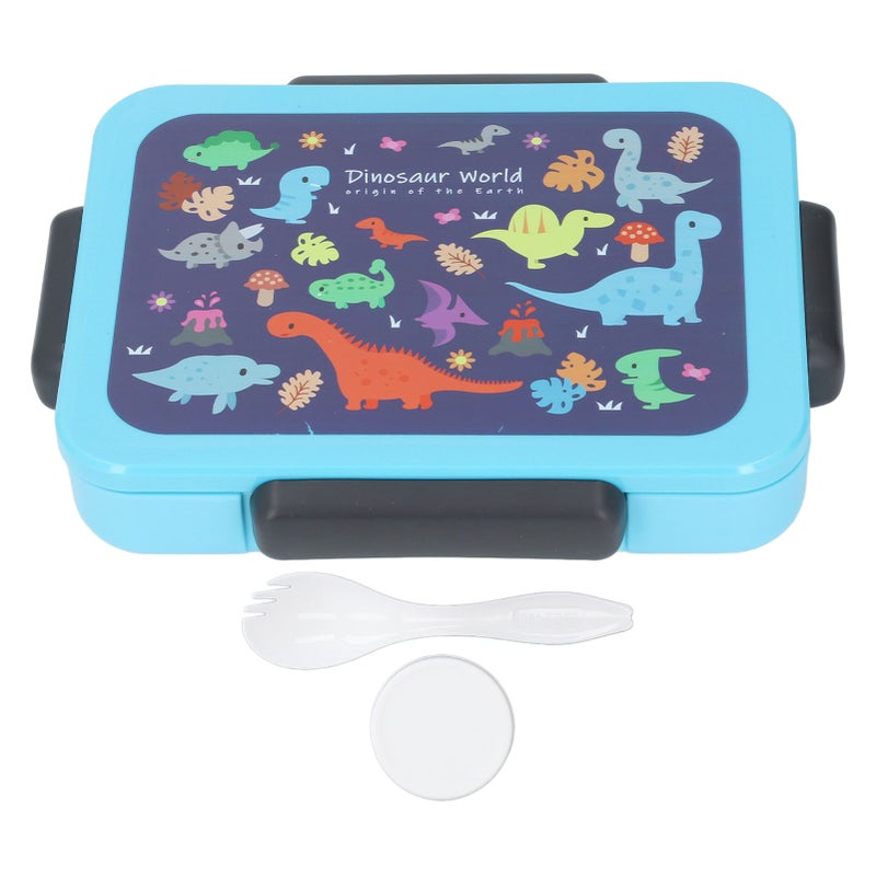 Kids Lunch Box, 3-Compartment Portable Bento Box - Microwave Safe Cute Design With Utensil for School, Parks and Busy Parents - Image 1