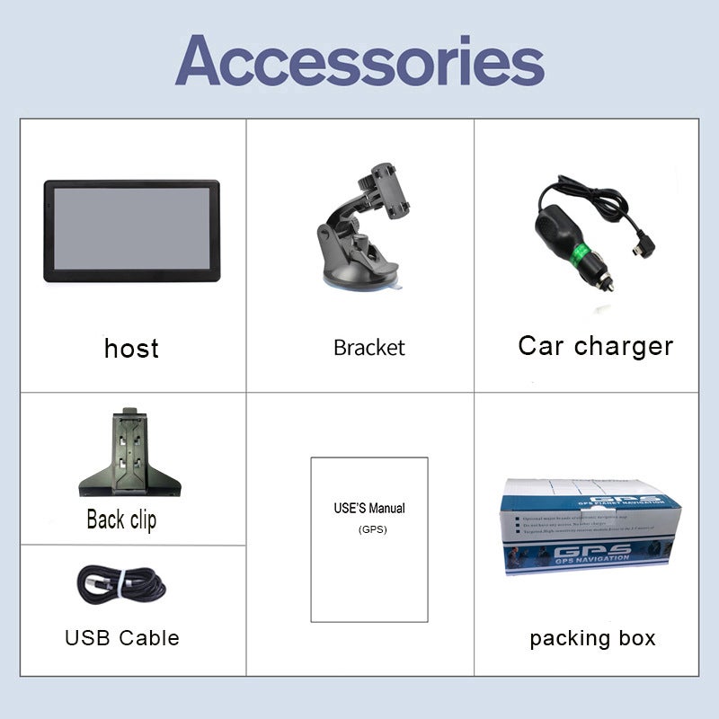 E-Commerce Portable 7-Inch Car Gps Navigator Hd 8G Car Truck Usa Europe Gm - Image 5