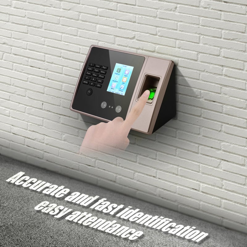 Intelligent Biometric Fingerprint Time Attendance Machine with HD Display Screen Time Clock Support Face Fingerprint Password Employee Checking-in Recorder Reader Support USB Disk Access Control Multi-language Password Recognition - Image 5