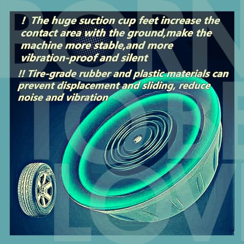 ORBON Anti Vibration Pads for Washing Machine | Vibration Stopper Rubber Pads | Foot Pad 4 PC Set for Stability | Anti-Slip Washing Machine Pads | Legs Gripper for Noise and Movement Reduction | Grey - Image 5