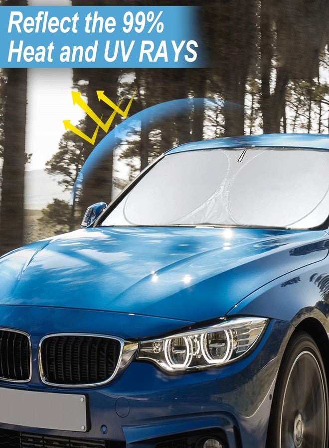 BOODANCARS for BMW 4 Series Windshield Sun Shade Sunshade Fit for 2021-2024 2025 BMW 4-Series 2DR Coupe Convertible Sun Visor for M4, 428i 430i 435i 440i Base Sport Front Window Shield Accessories - Image 2