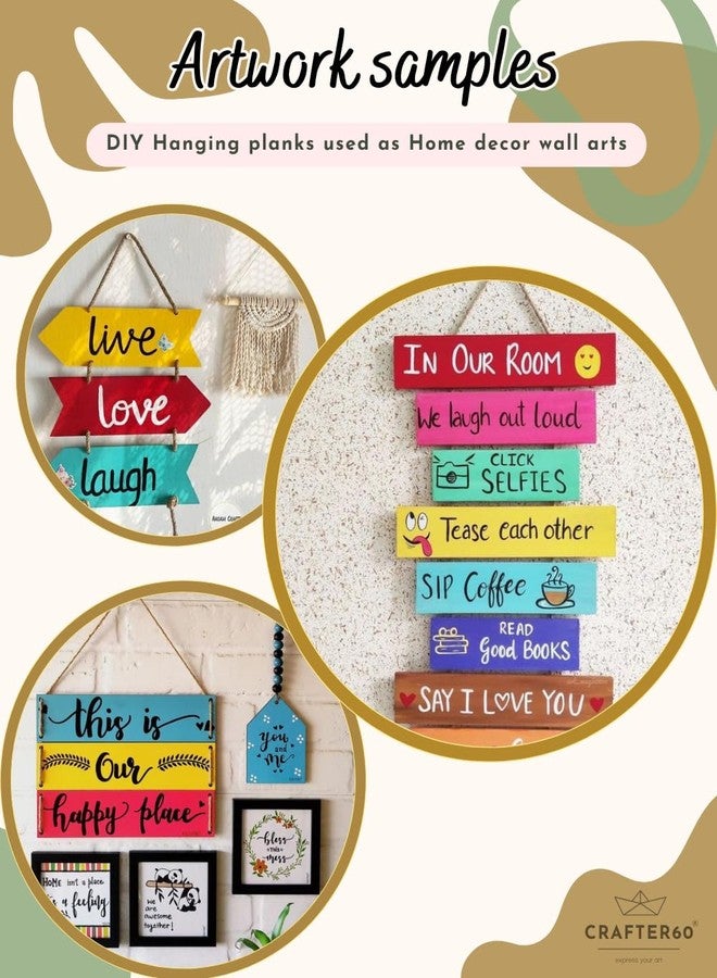 CRAFTER60 Rectangular Hanging MDF Boards for Art and Craft 12x3 Inch-3.5mm Pine Wood Board Unfinished for DIY Home Embellishment Resin Art, Mandala Art, Pyrography, Painting (12x3 Inch, 8) - Image 5