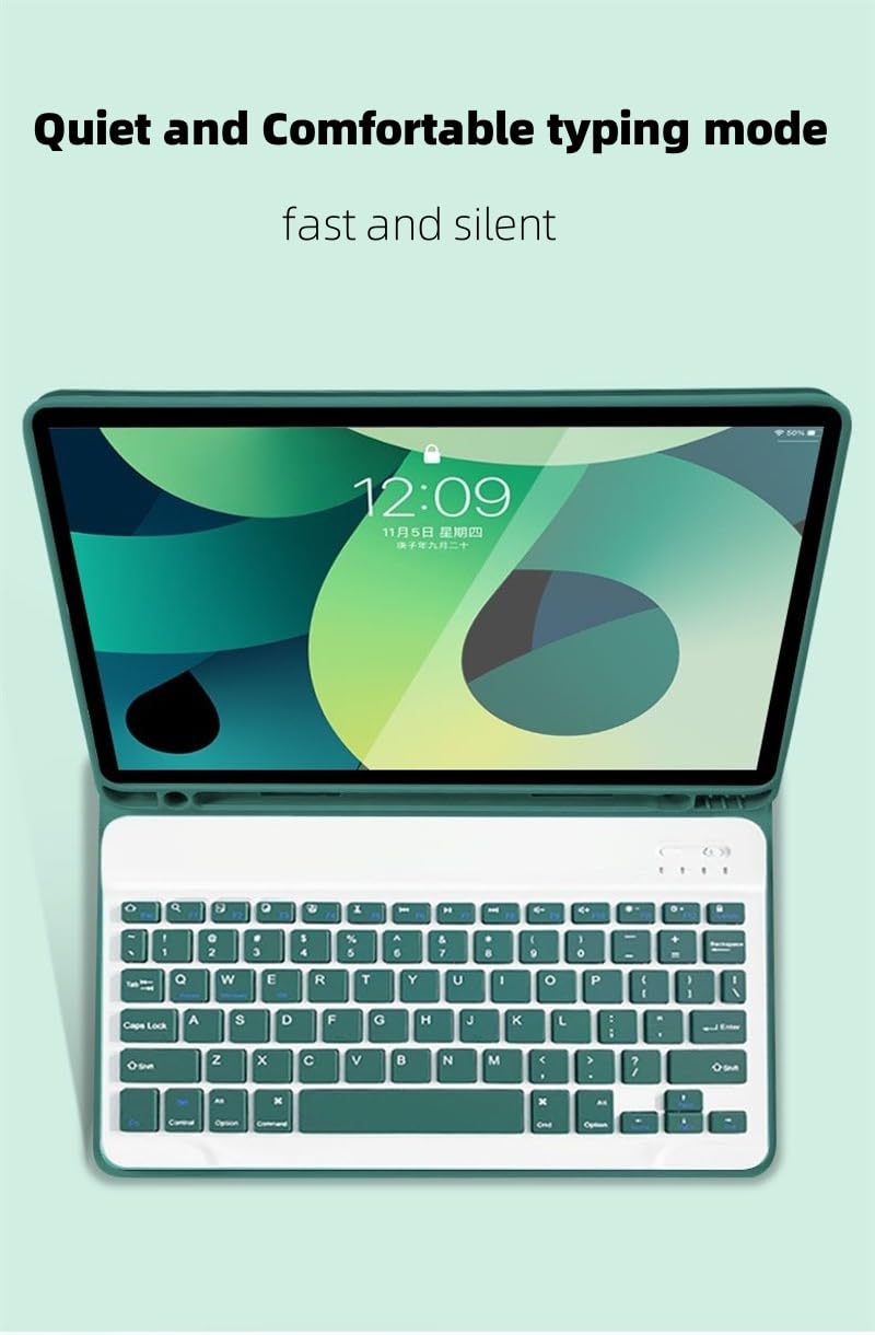 AnMengXinLing Galaxy Tab A8 10.5inch Tablet Case with Keyboard, Candy Colors Slim Protective Cover with Magnetic Detachable Keyboard with S Pen Holder for Tab A8 10.5" SM-X200/X205/X207，Purple - Image 5