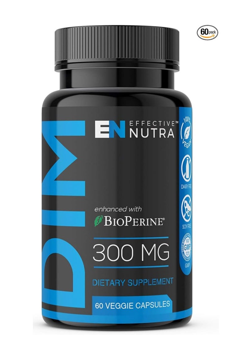Effective Nutra EFFECTIVE NUTRA DIM 300mg+BioPerine 60 CAPS 