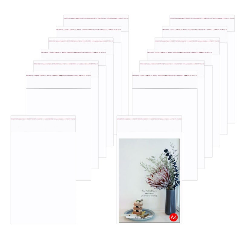 BornFeel 200pcs 9 x 12 Cello Plastic Poly Bags Clear Cellophane Bags Resealable Self Adhesive Poly Bags 1 Mil for A4 Clothes Pants TShirt Packaging 18 Sizes to choose from