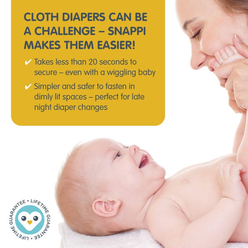 Snappi Baby [Toddler Size 3-Pack] Snappi Cloth Diaper Fasteners - Replaces Diaper Pins - Use with Cloth Prefolds and Cloth Flats - Image 5