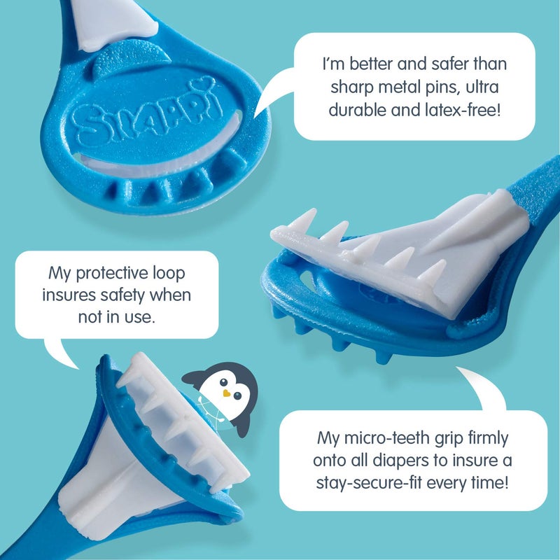 Snappi Baby [Toddler Size 3-Pack] Snappi Cloth Diaper Fasteners - Replaces Diaper Pins - Use with Cloth Prefolds and Cloth Flats - Image 4