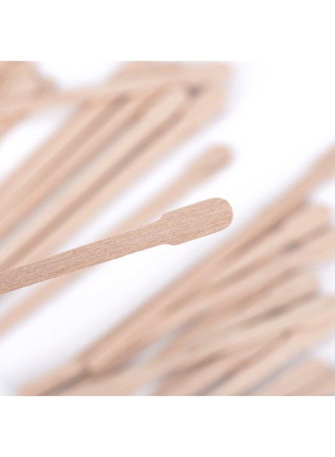 Whaline Wax Spatulas 400 Packs Small Wooden Waxing Applicator Sticks Face & Eyebrows Hair Removal Sticks - Image 3