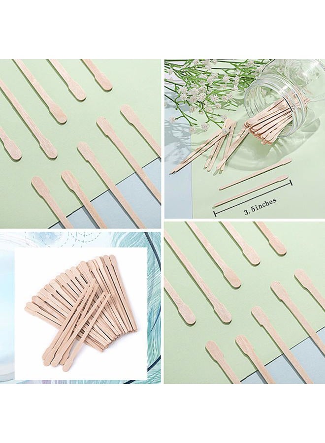 Whaline Wax Spatulas 400 Packs Small Wooden Waxing Applicator Sticks Face & Eyebrows Hair Removal Sticks - Image 4