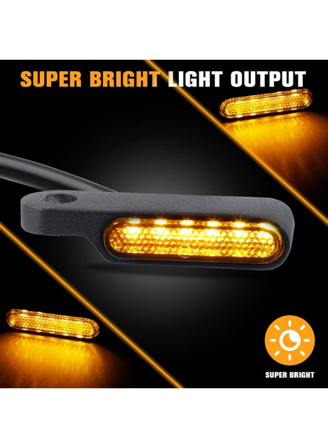 Sequential Led Turn Signal Lights Front Mini Motorcycle Blinkers Universal Compatible with Harley Sportster Dyna 883 Yamaha Honda - Image 3