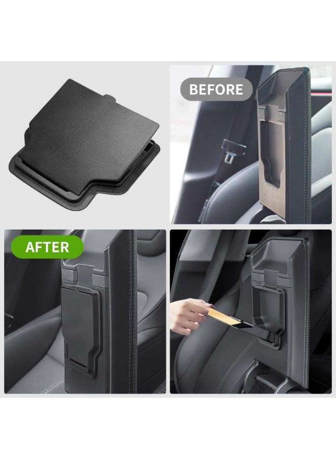 6PCS Center Console Organizer Tray for 2025 2026 New Tesla Model Y Juniper & Model 3 Highland Accessories Silent Hidden Storage Box with Rear Air Vent Protector - Image 4