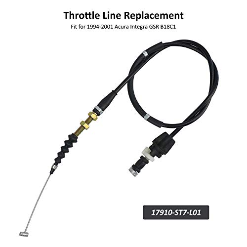 AUGREX 17910-ST7-L01 Throttle Cable for Honda Acura Integra GSR VTEC Models 1994-2001 B18C1 Throttle Cable Wire B Series - Image 2
