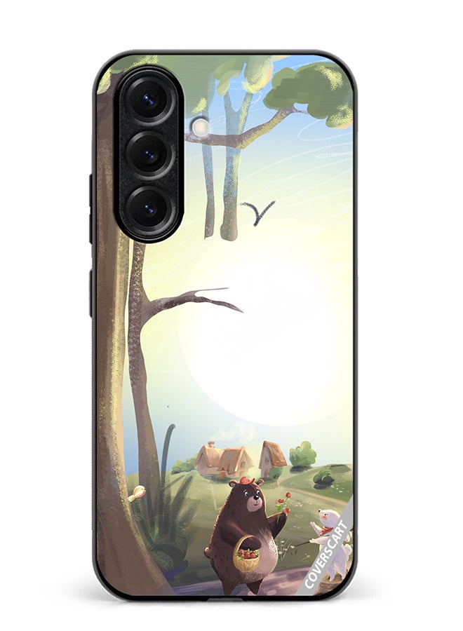 VR CREATIVE Protective Case Cover For Samsung Galaxy S25 Bear And Rabbit Design Multicolour