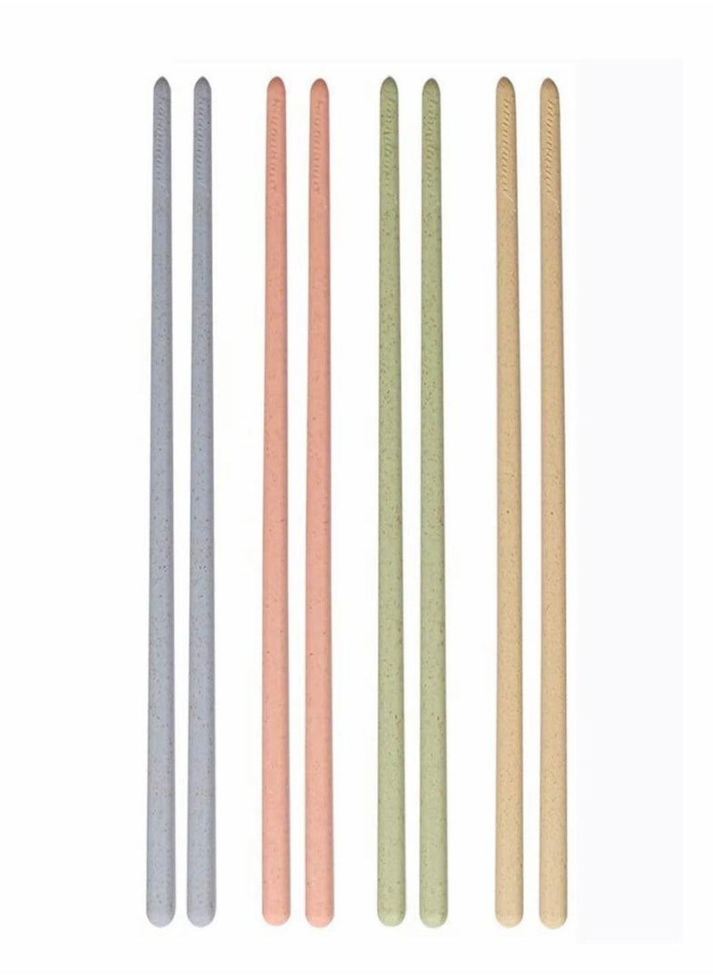 NIBEMINENT Reusable Chopsticks, Tree Planted with Sale Award Winning Eco Friendly Gift Chinese Minimalist Dishwasher Safe Wooden, Plastic & Metal Chopstick Alternative - 4 Pairs  - Image 1