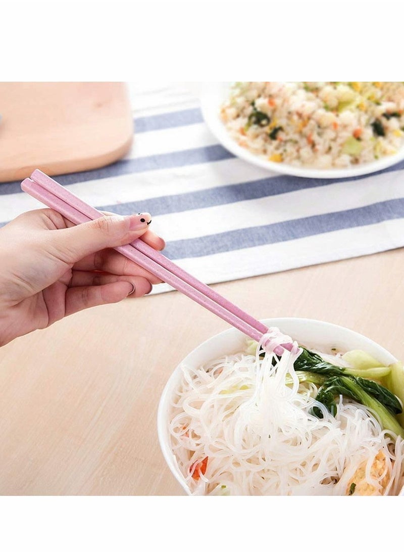 NIBEMINENT Reusable Chopsticks, Tree Planted with Sale Award Winning Eco Friendly Gift Chinese Minimalist Dishwasher Safe Wooden, Plastic & Metal Chopstick Alternative - 4 Pairs  - Image 3