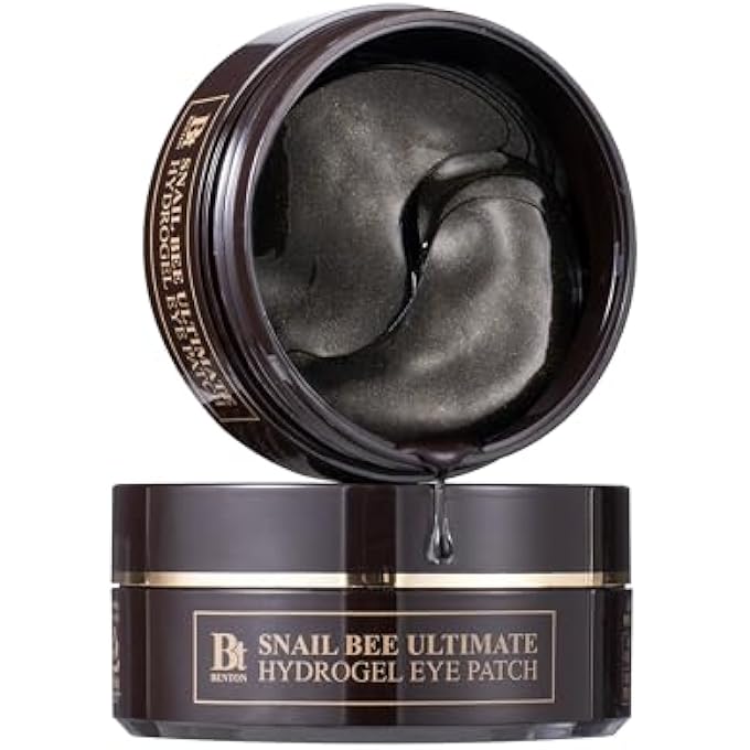 BENTON Snail Bee Ultimate Hydrogel Eye Patch 60Pcs - Snail Secretion Filtrate & Seaweeds Extract Contained Nourishing & Hydrating Eye And Wrinkle Areas Patches, Soothign And Cooling, - Image 1
