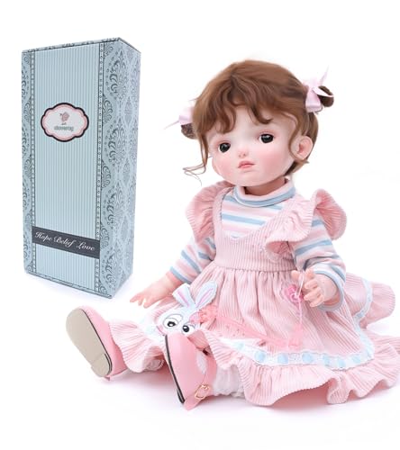Cloveray BJD Dolls 14 Ball Jointed Doll Fullset 20 Inch 50cm Full Vinyl Girl with 15 Articulated Joints and Brown Glass Eyes Art Collectible RebornStyle Doll for Ages 14 Gift Box Packaging - Image 1