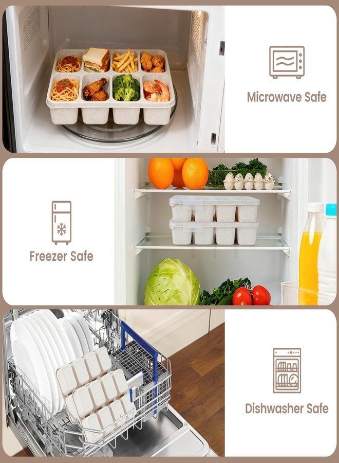 MaMix Snackle Box Container,Leak-Proof Snack Box 8 Compartment Divided Serving Tray with Lid, Dishwasher Safe Food Containers for Fruit Candy Snack Nuts Veggie Party (2 PACK) - Image 5