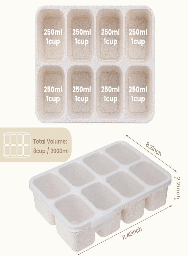 MaMix Snackle Box Container,Leak-Proof Snack Box 8 Compartment Divided Serving Tray with Lid, Dishwasher Safe Food Containers for Fruit Candy Snack Nuts Veggie Party (2 PACK) - Image 3