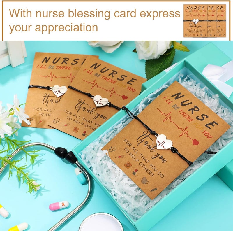 Sureio سوريو 24 مجموعة هدايا ممرضة سوار مع بطاقة هدايا تقدير الممرضة للطلاب الممارسين - Image 4