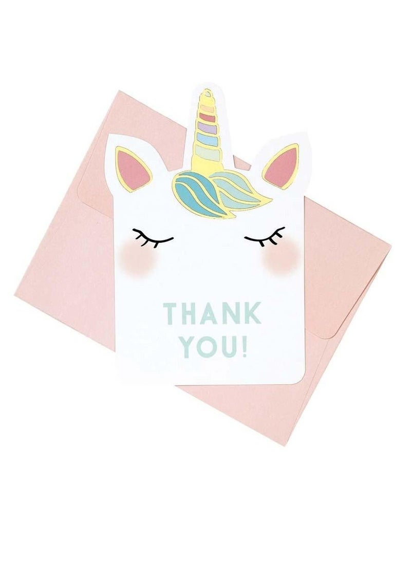 Talking Tables Unicorn Thank You Card  - Image 2
