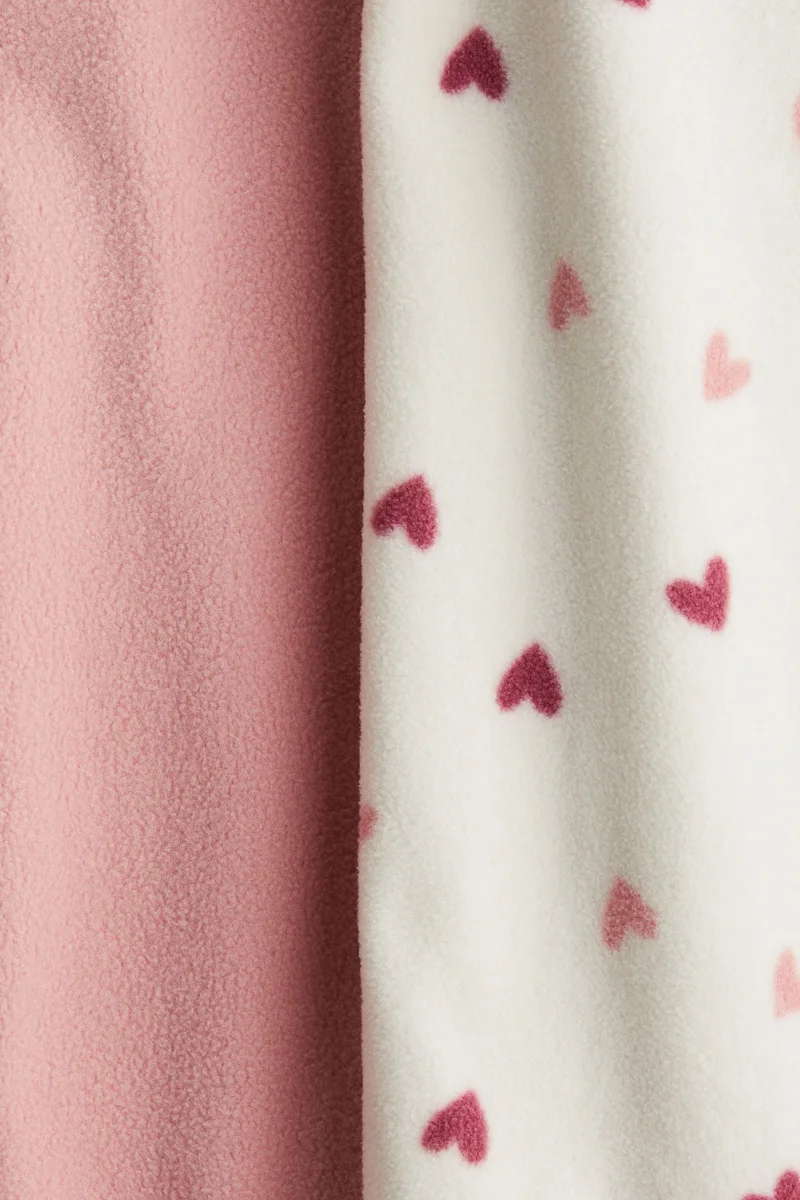 H&M 2-pack fleece zip-up sleepsuits