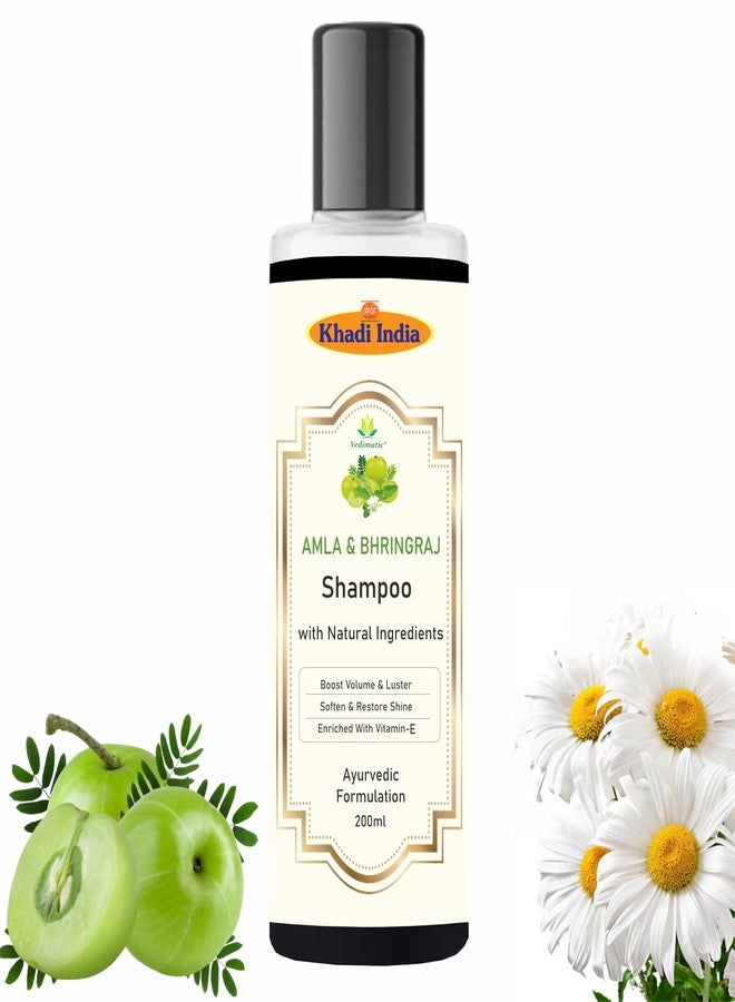 Khadi 100% Pure & Natural Herbal Amla & Bhringraj Shampoo/Cleanser for Controlling Dandruff & Hair fall | Shampoo for Reducing Scalp Irritation - Image 2