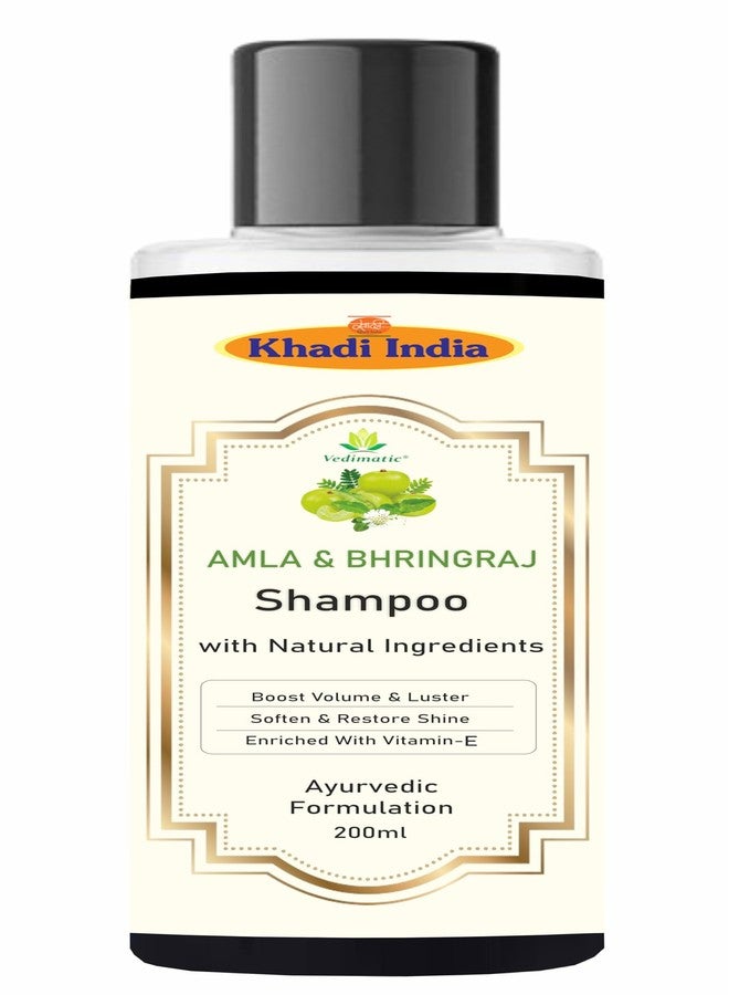 Khadi 100% Pure & Natural Herbal Amla & Bhringraj Shampoo/Cleanser for Controlling Dandruff & Hair fall | Shampoo for Reducing Scalp Irritation - Image 1