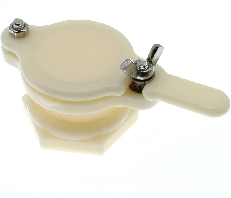 OZXNO Heavy Duty Honey Gate Valve Nylon Honey Extractor Tap Bucket Beekeeping Supplies with Gasket and Wing Nut(White) - Image 1