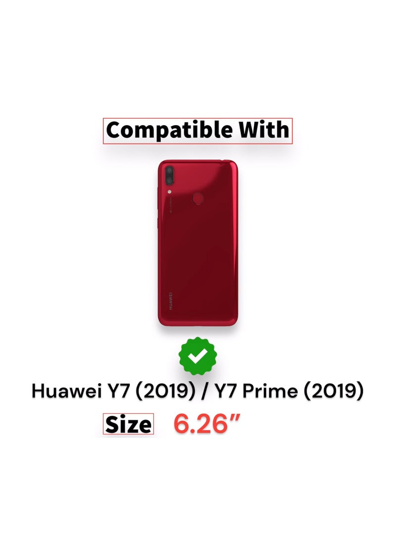 For Huawei  Y7 / Y7 Prime (2019) Clear View Flip Case , Without Sensor , Stand Watching Position , Mirror Full Protection Cover Compatible With Huawei Y7 / Y7 Prime (2019) (6.26’) (Purple) - Image 5