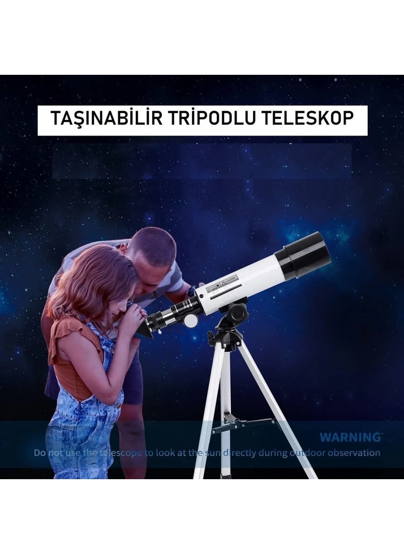 DUHALINE Telescope 90 Times Zoom Space-Moon-Nature Observation Telescope Including Tripod Portable Educational Telescope  - Image 2
