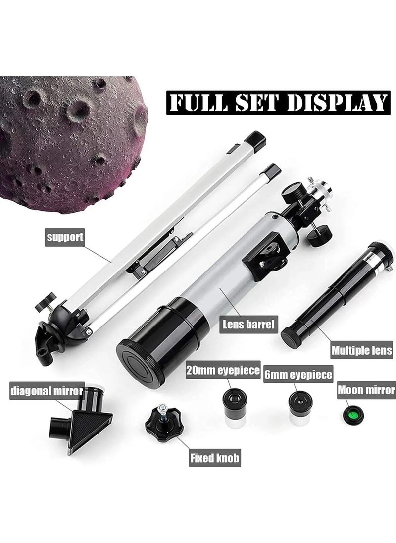 DUHALINE Telescope 90 Times Zoom Space-Moon-Nature Observation Telescope Including Tripod Portable Educational Telescope  - Image 5