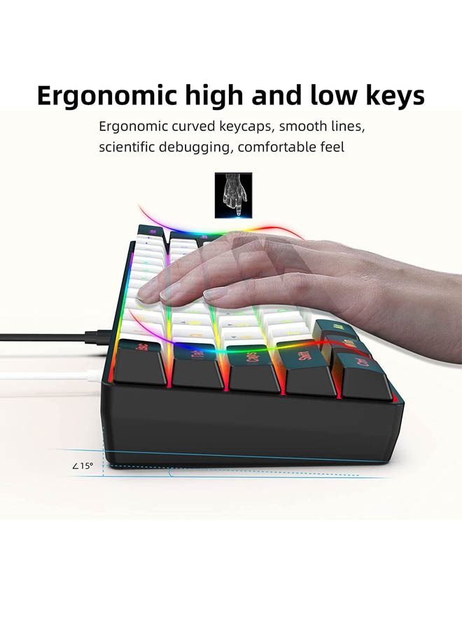 61 Keys RGB Gaming Keyboard 60% Mini Wired Waterproof for Gamer - Image 3