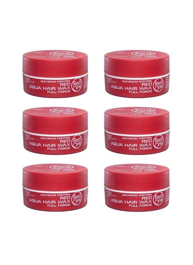 Red One - Redone Aqua Hair Wax Maximum Hold Full Force Hair Gel 150Ml (6 Pack) Red - Image 1
