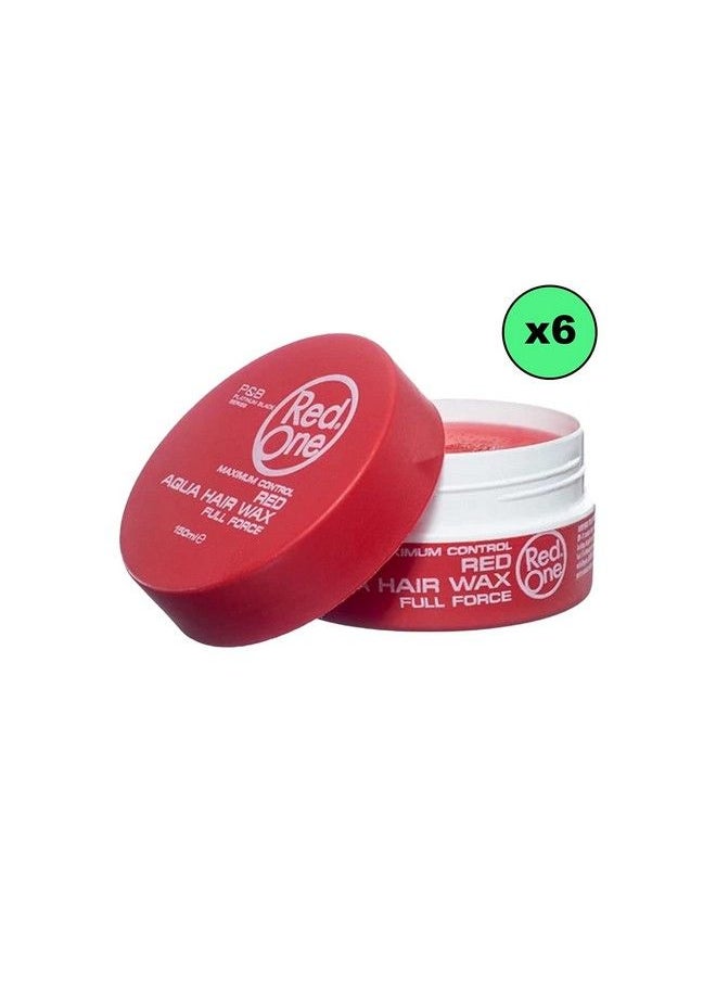 Red One - Redone Aqua Hair Wax Maximum Hold Full Force Hair Gel 150Ml (6 Pack) Red - Image 1