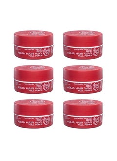 Redone Aqua Hair Wax Maximum Hold Full Force Hair Gel 150Ml (6 Pack) Red