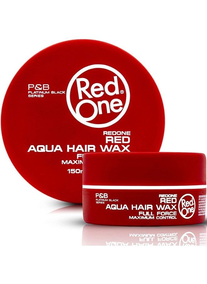 Red One - Redone Aqua Hair Wax Maximum Hold Full Force Hair Gel 150Ml (6 Pack) Red - Image 1
